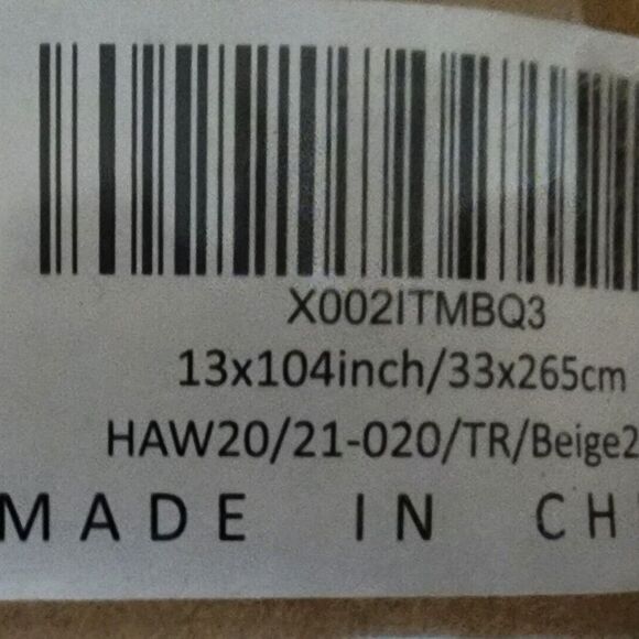 Beige Striped Linen Table Runner 13x104 Elegant Country Cloth Eco-Friendly NEW, - Picture 5 of 5